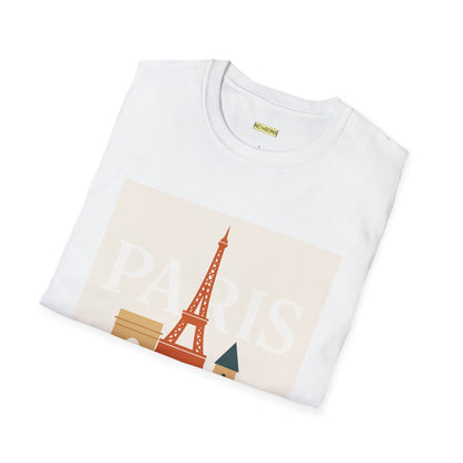 Chic Parisian Graphic Tee, Travel Shirt, Eiffel Tower T-Shirt, Gift for Travelers, Casual Wear Printify