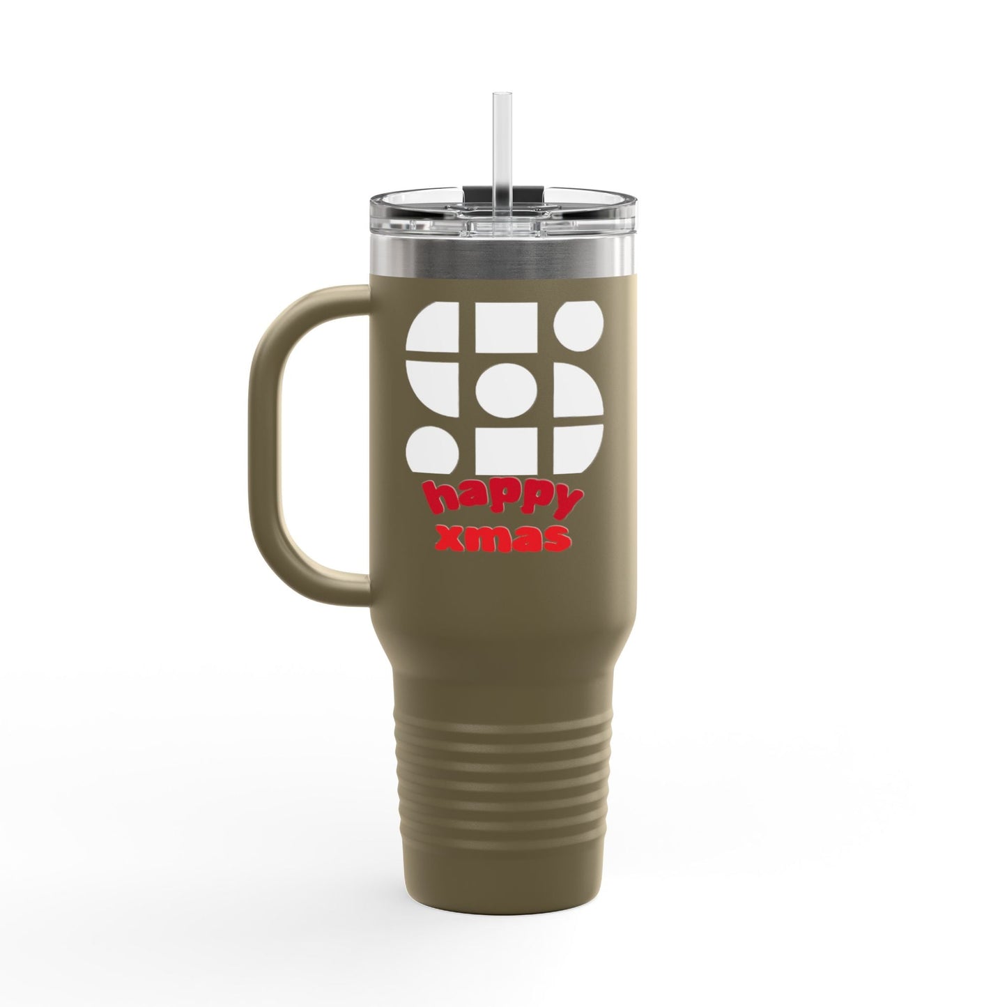 Travel Mug - 'Happy Xmas' Design Printify