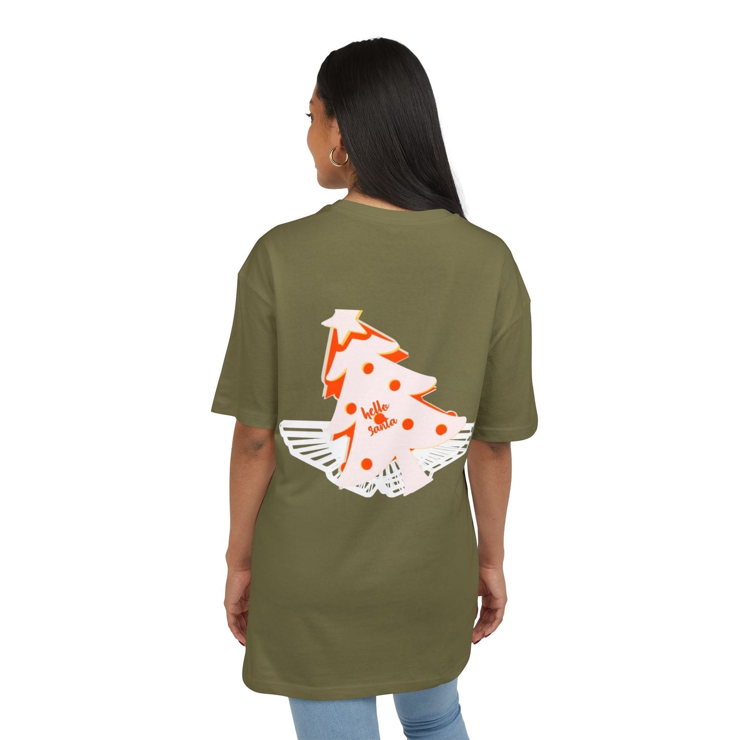 Christmas Oversize Tee - hello Santa Printify
