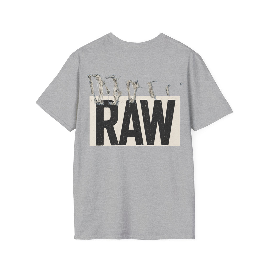 RAW Unisex Softstyle T-Shirt - Casual Graphic Tee for Everyday Wear, Perfect for Gift Giving, Streetwear, Summer Outfits Printify