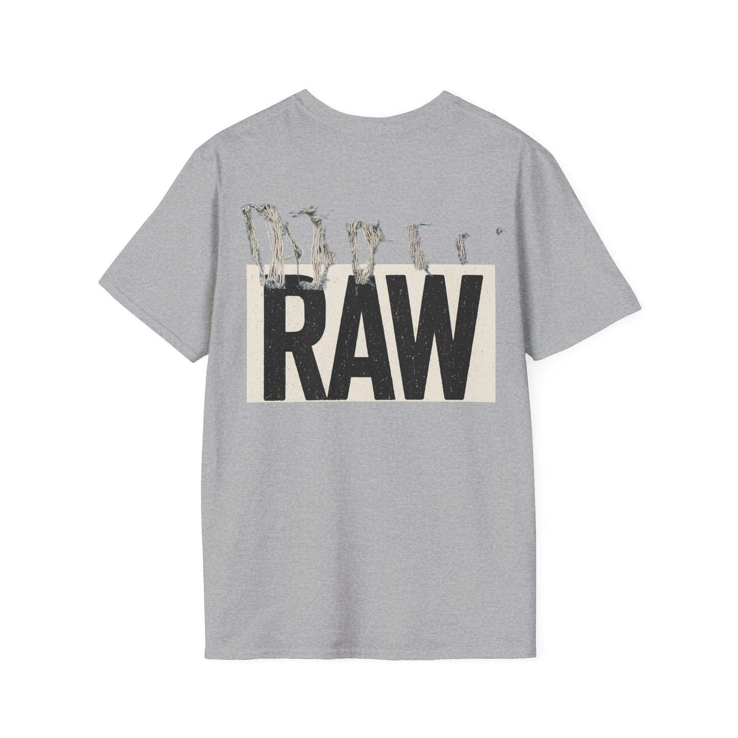 RAW Unisex Softstyle T-Shirt - Casual Graphic Tee for Everyday Wear, Perfect for Gift Giving, Streetwear, Summer Outfits Printify