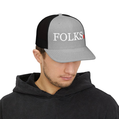 FOLKS Snapback Trucker Cap, Hat, For All Occasions Printify