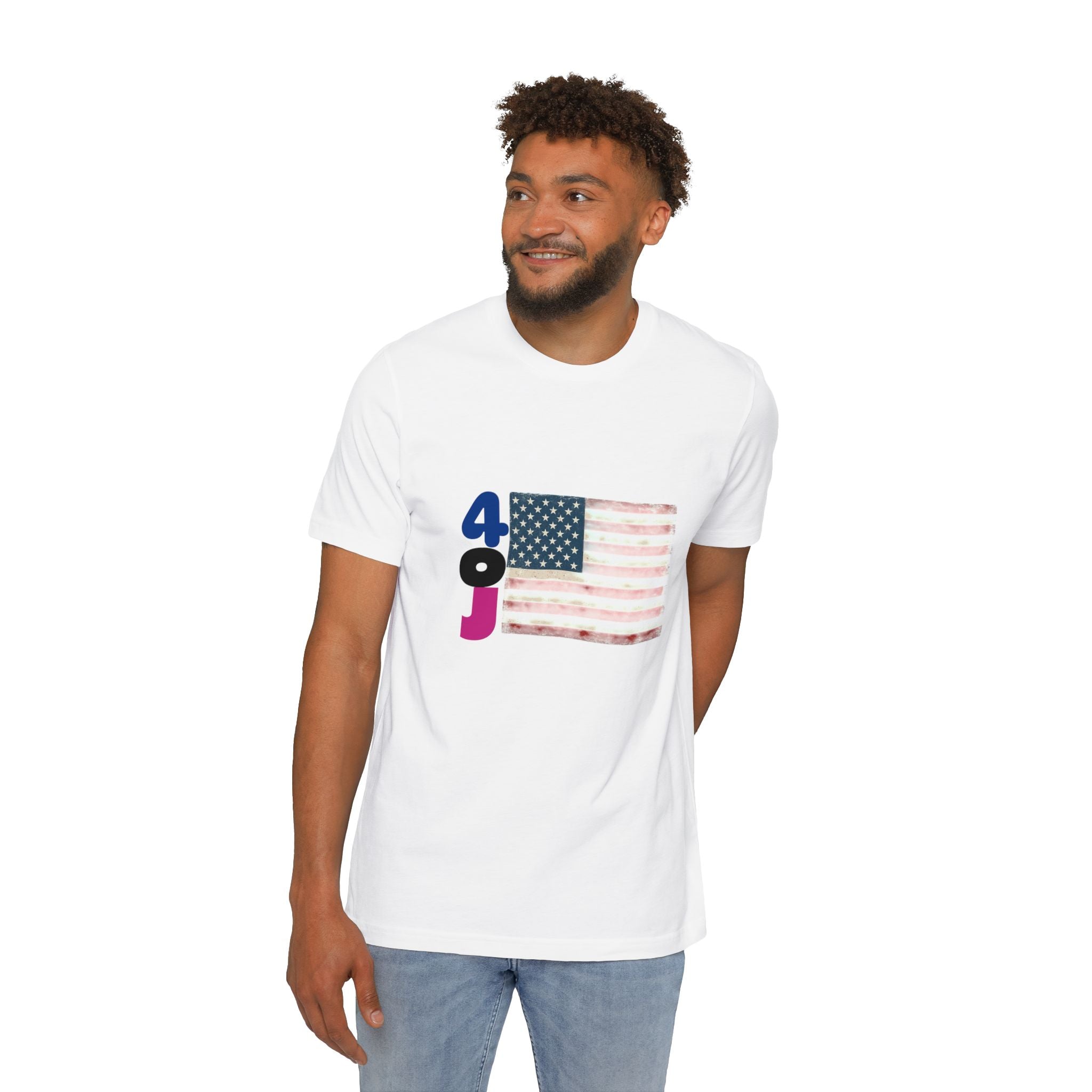 USA Flag Short-Sleeve T-Shirt, Patriotic Tee for Independence Day, Casual Wear, Gift for Veterans, Summer Style Printify