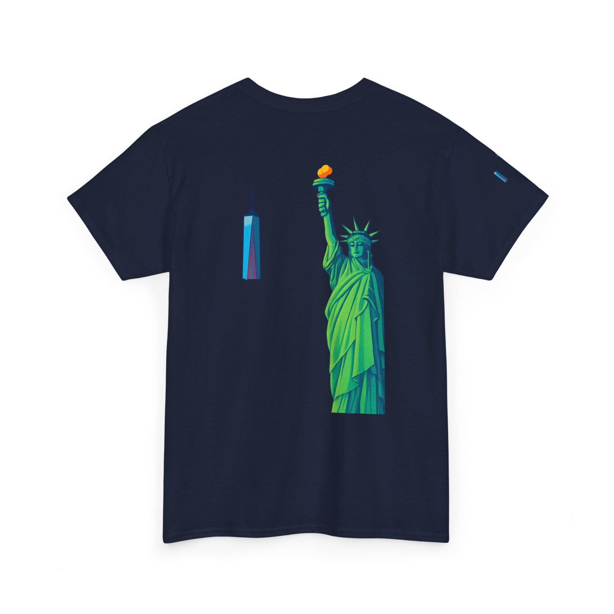 Statue of Liberty Tee, Unisex Heavy Cotton Tee, Graphic T-Shirt, Vintage Style Shirt, Gift for Freedom Lovers, New York Pride Printify
