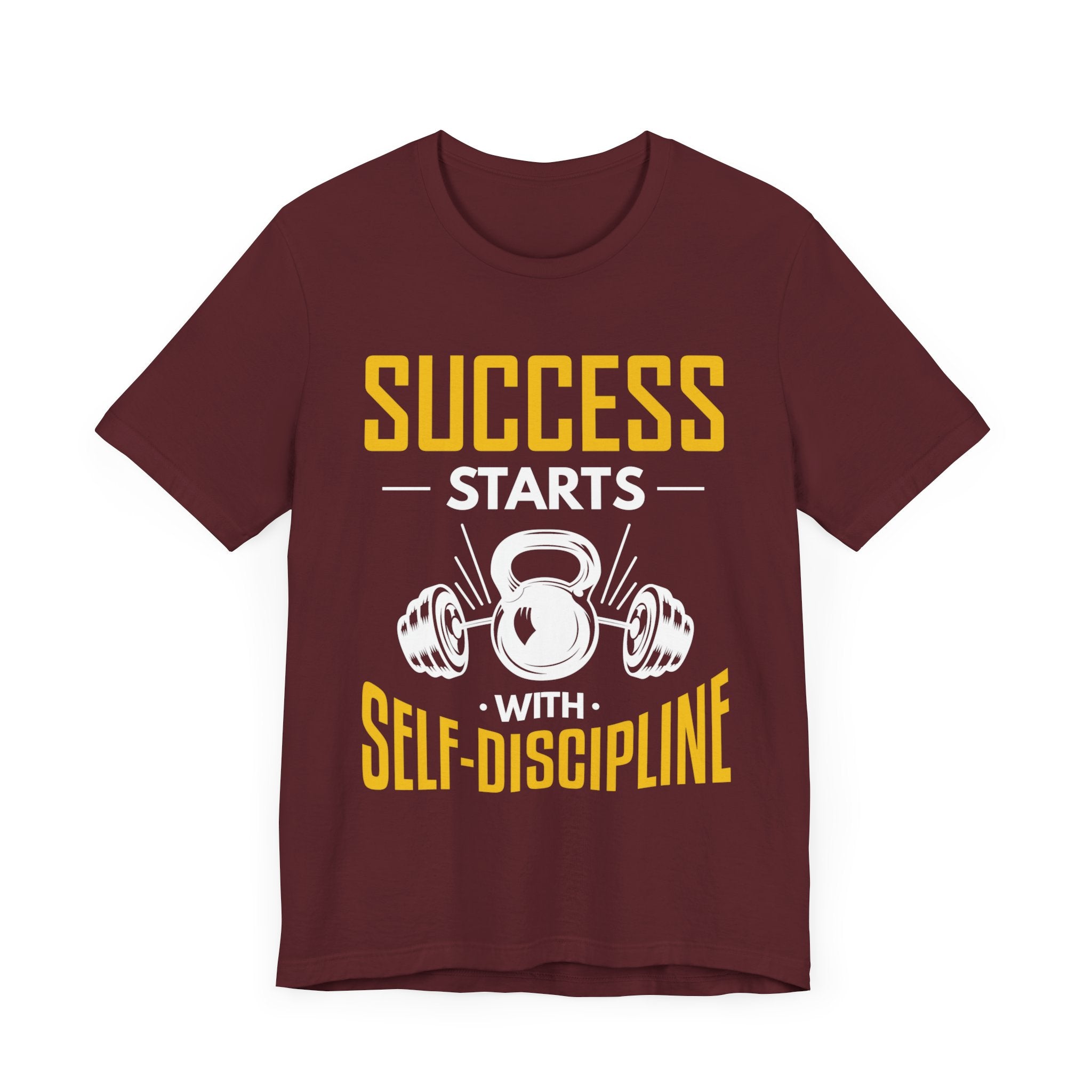 Le succès commence par le tee-shirt unisexe d’autodiscipline 