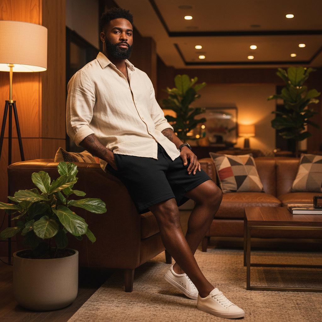 Sponge Fleece Sweatshorts — Black Casual Lounge Shorts Printify