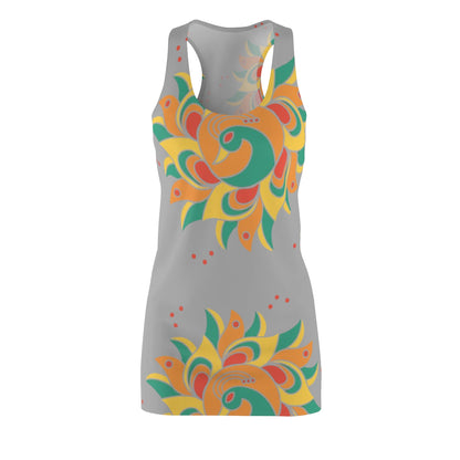 Bohemian Floral Racerback Dress – Summer Vibes, Beach Cover-Up, Casual Wear, Festival Outfit, Vacation Dress Printify