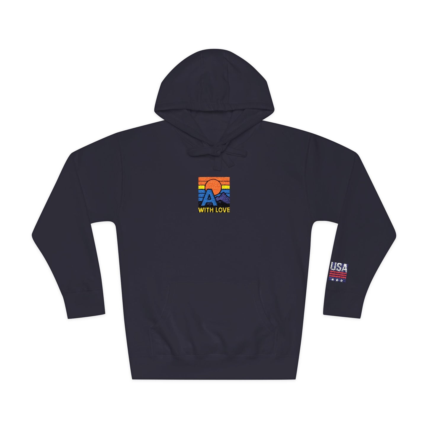 Colorful Mountain Unisex Fleece Hoodie, Cozy Sweatshirt, Casual Outfit, Gift for Nature Lovers, Fall Fashion Printify