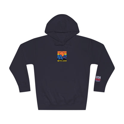 Colorful Mountain Unisex Fleece Hoodie, Cozy Sweatshirt, Casual Outfit, Gift for Nature Lovers, Fall Fashion Printify