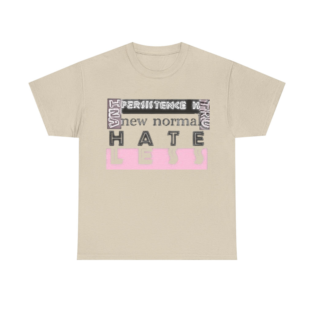 Unisex Heavy Cotton Tee - "HATE LESS" Graphic T-Shirt for Positive Change