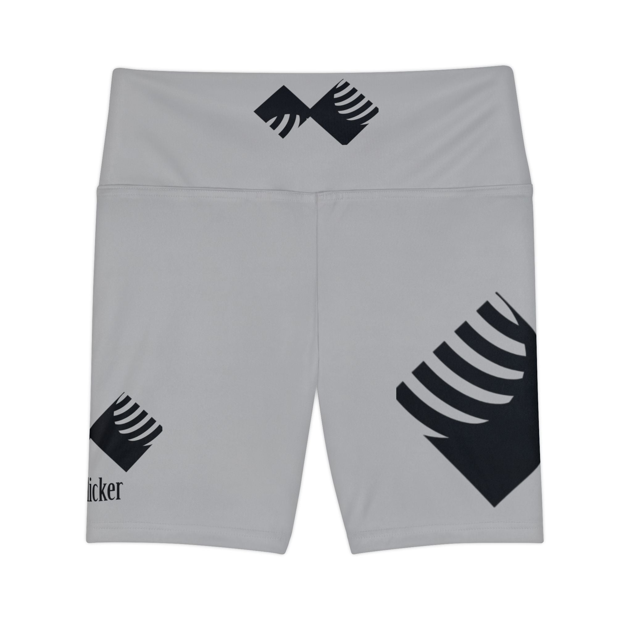 Stylish Women's Workout Shorts for Active Lifestyle - Grey with Black Design