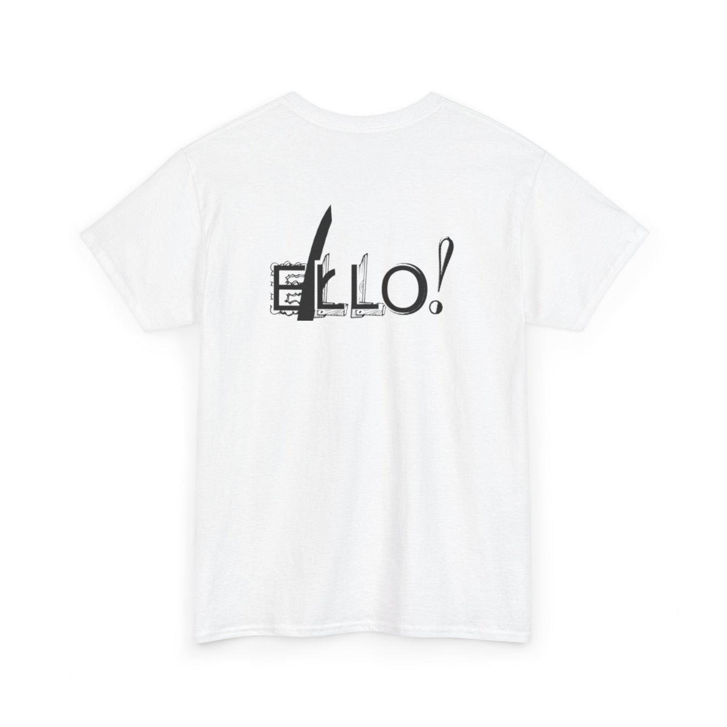 Funny Unisex Heavy Cotton Tee - "ELLO!" Graphic Shirt for Casual Days