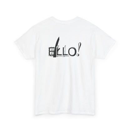 Funny Unisex Heavy Cotton Tee - "ELLO!" Graphic Shirt for Casual Days