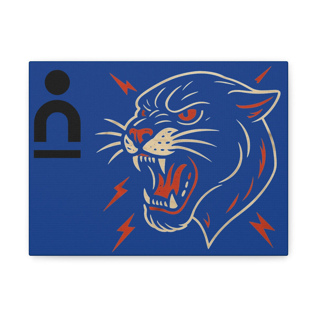 Bold Panther Canvas Art Print, Modern Wall Decor, Animal Print, Gift for Sports Fans, Office or Home Decoration Printify