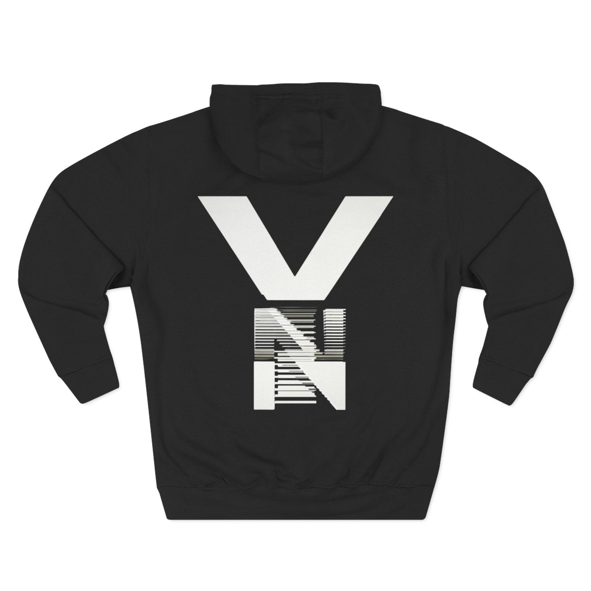 Stylish Three-Panel Fleece Hoodie Printify