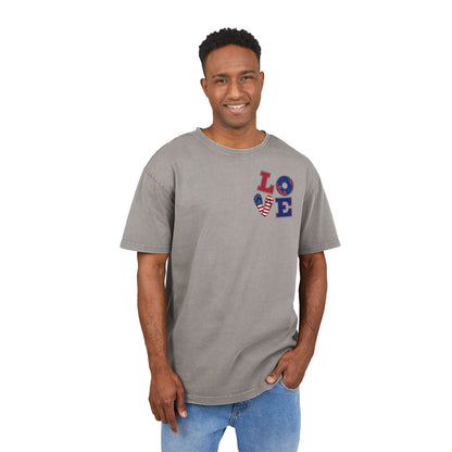 Unisex Tee - Love Acid Washed Heavy Oversize T-Shirt for Casual Comfort