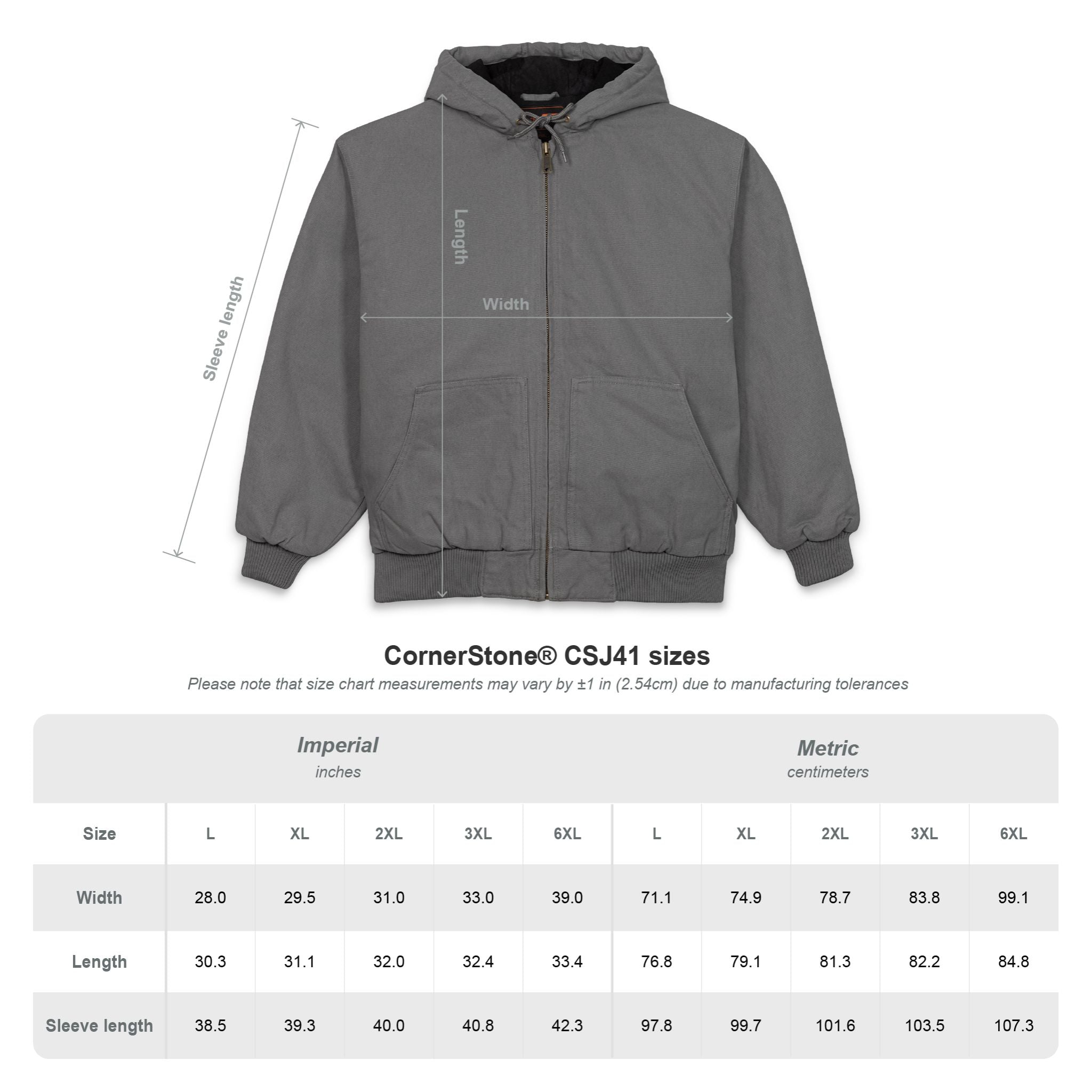 Men's Work Jacket — CornerStone Duck Cloth Hooded Embroidered Work Jacket
