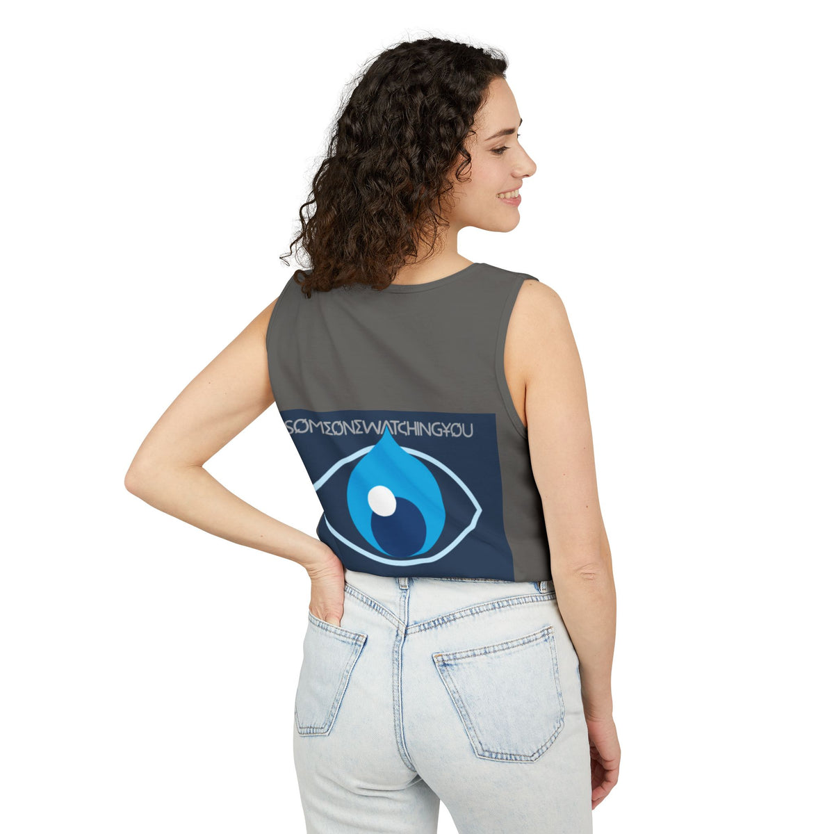 Tank Top Watching You Unisex Garment-Dyed