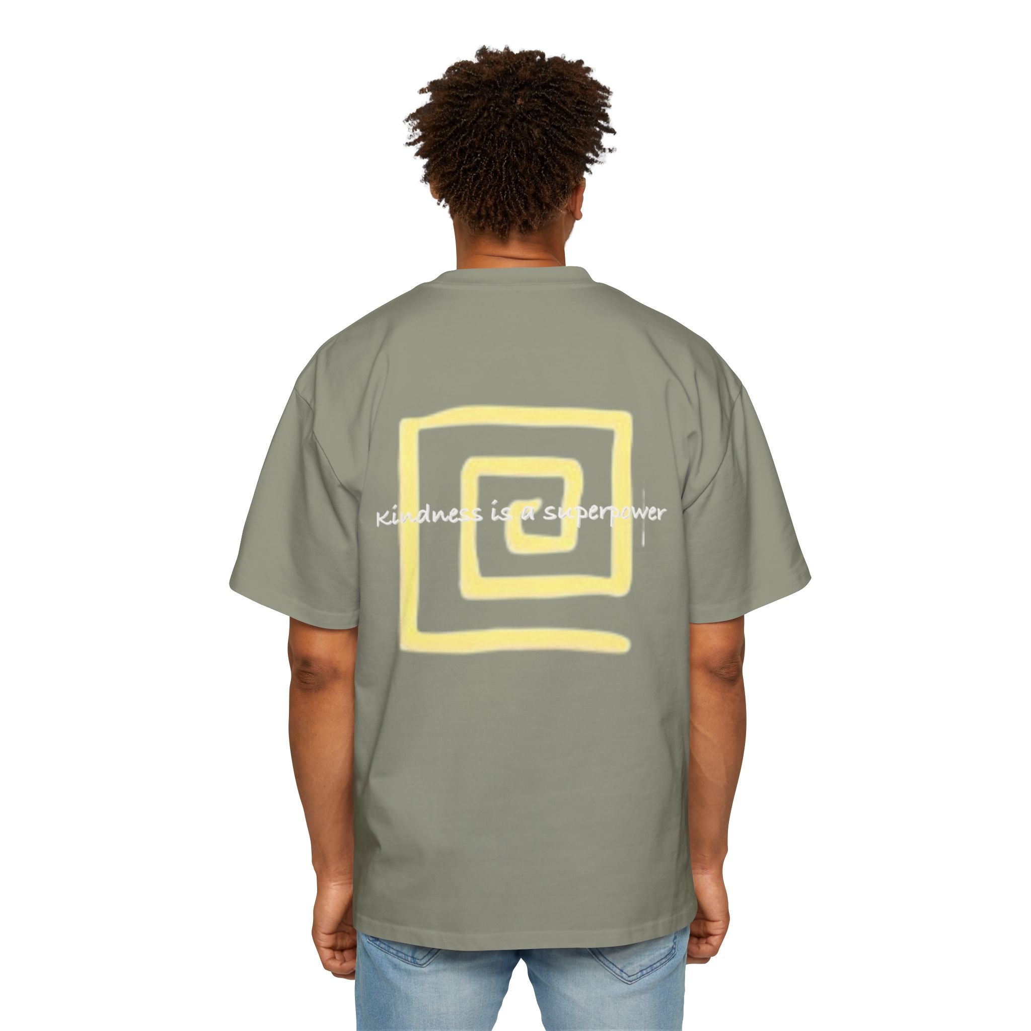 Oversized Tee - Kindness is a Super Power Graphic Design Shirt for Men Printify