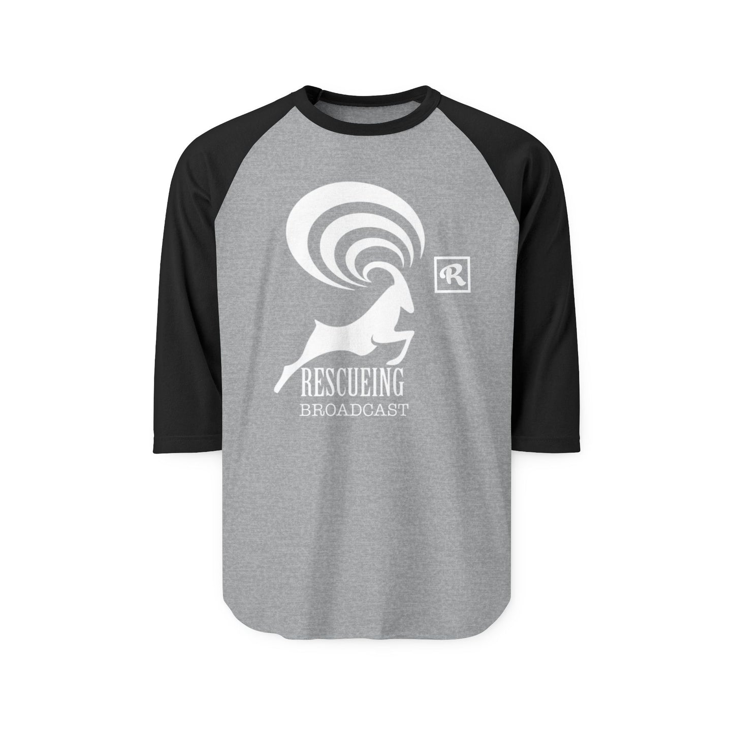 Rescueing Broadcast Unisex Raglan Shirt, Casual Tee, Gift for Animal Lovers, Sports Apparel, Eco-Conscious Fashion