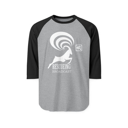 Rescueing Broadcast Unisex Raglan Shirt, Casual Tee, Gift for Animal Lovers, Sports Apparel, Eco-Conscious Fashion