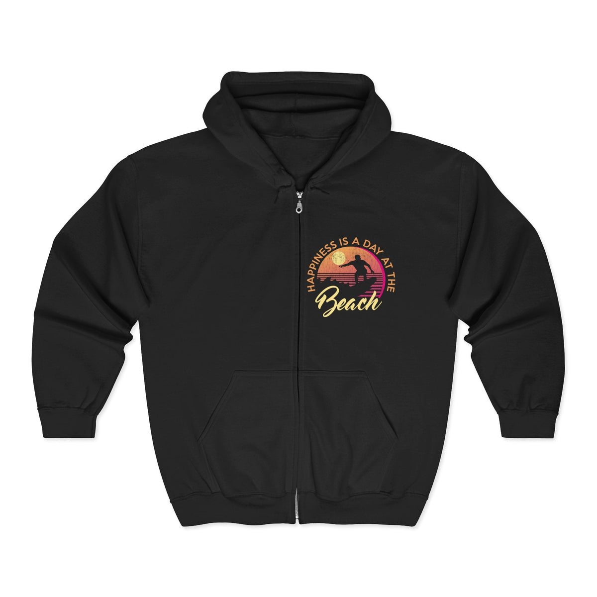 Beach Vibes Full Zip Hoodie, Unisex Printify