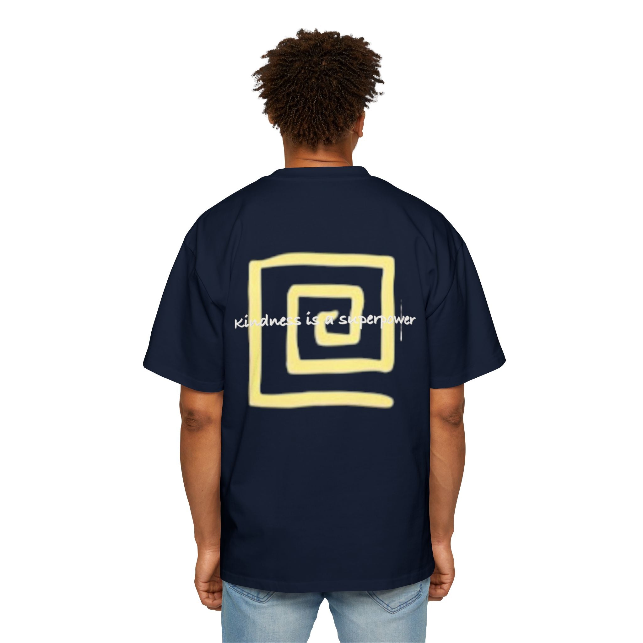 Oversized Tee - Kindness is a Super Power Graphic Design Shirt for Men Printify