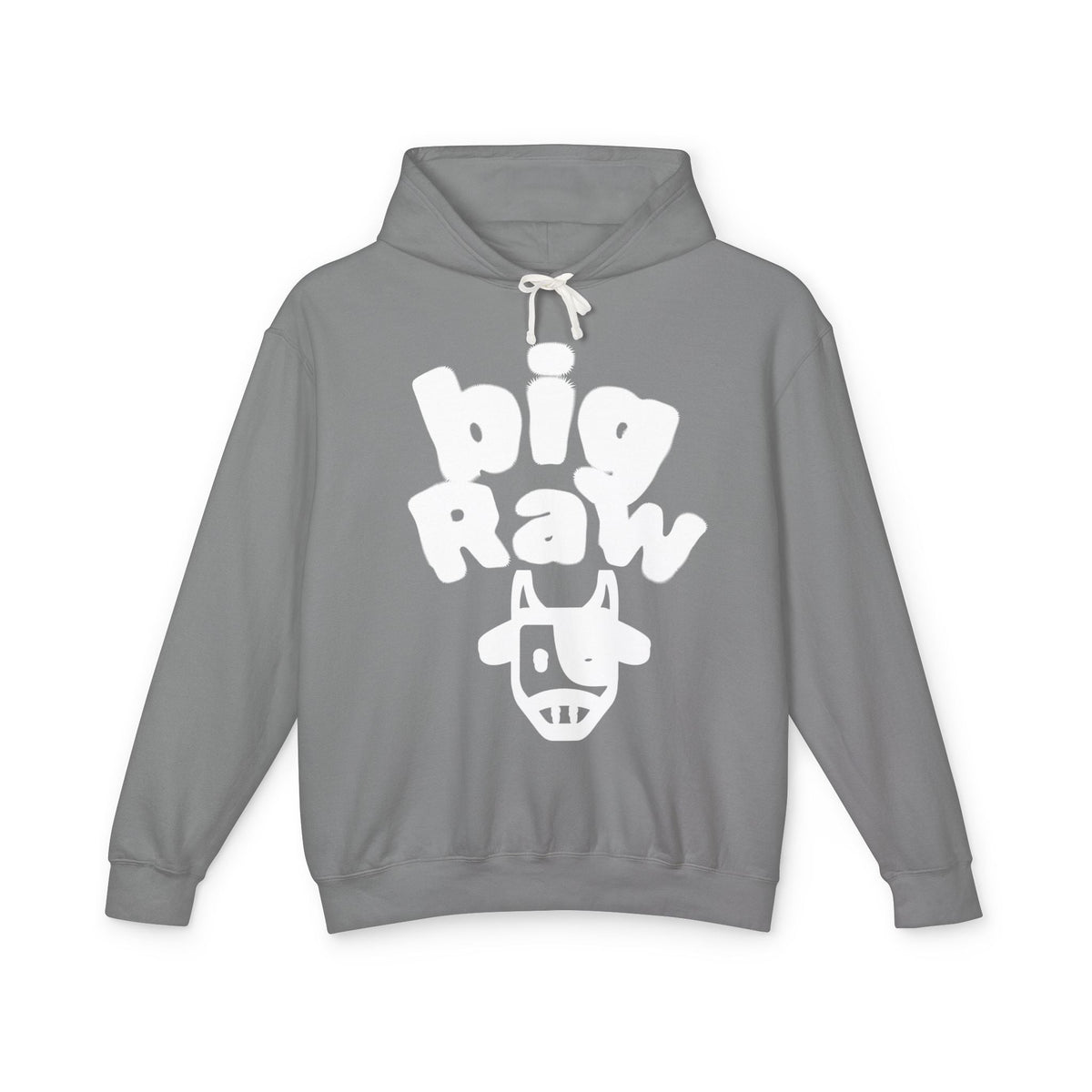 Big Raw Unisex Lightweight Hooded Sweatshirt - Cozy Casual Wear, Perfect for Everyday Use, Gift for Friends, Trendy Hoodie Printify