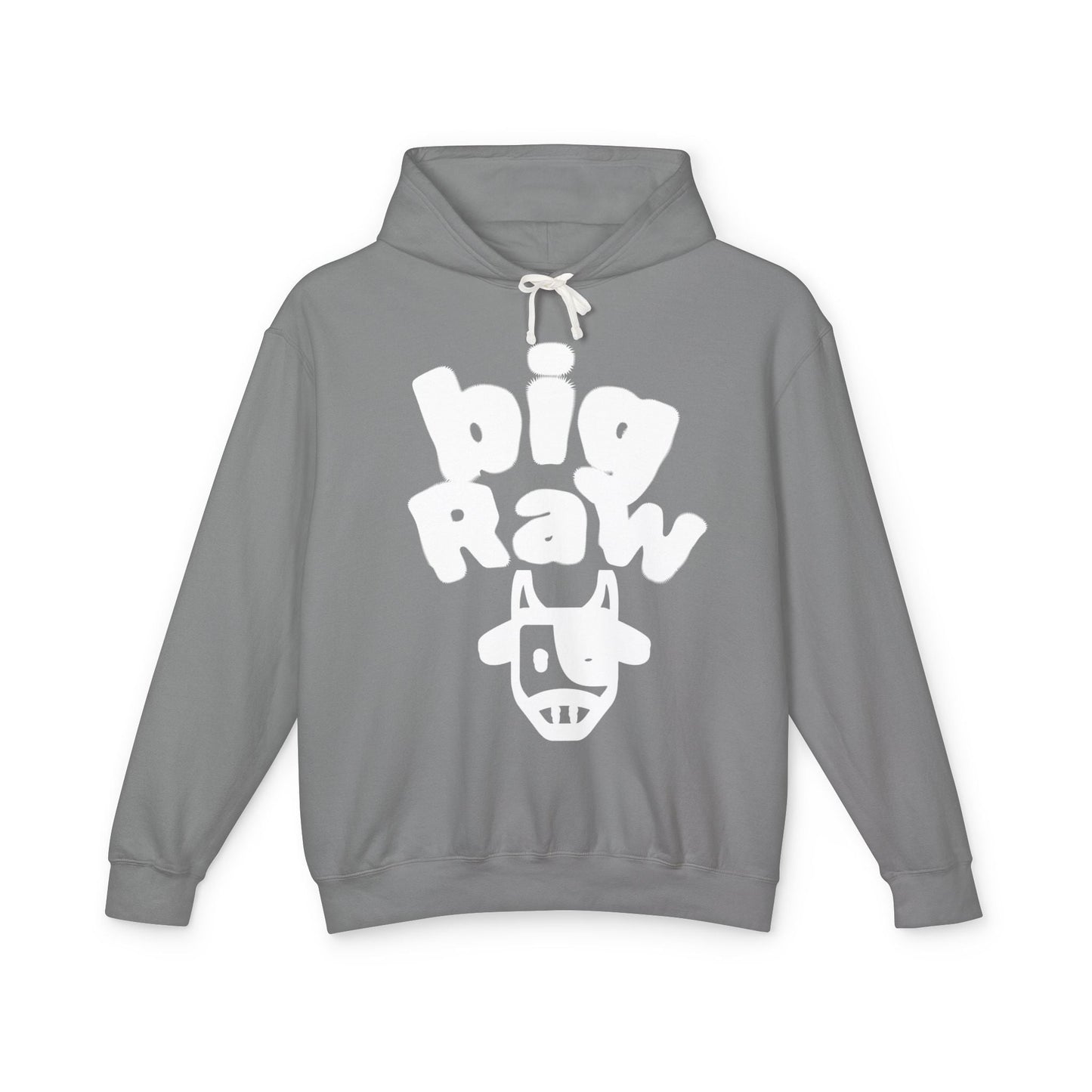 Big Raw Unisex Lightweight Hooded Sweatshirt - Cozy Casual Wear, Perfect for Everyday Use, Gift for Friends, Trendy Hoodie Printify