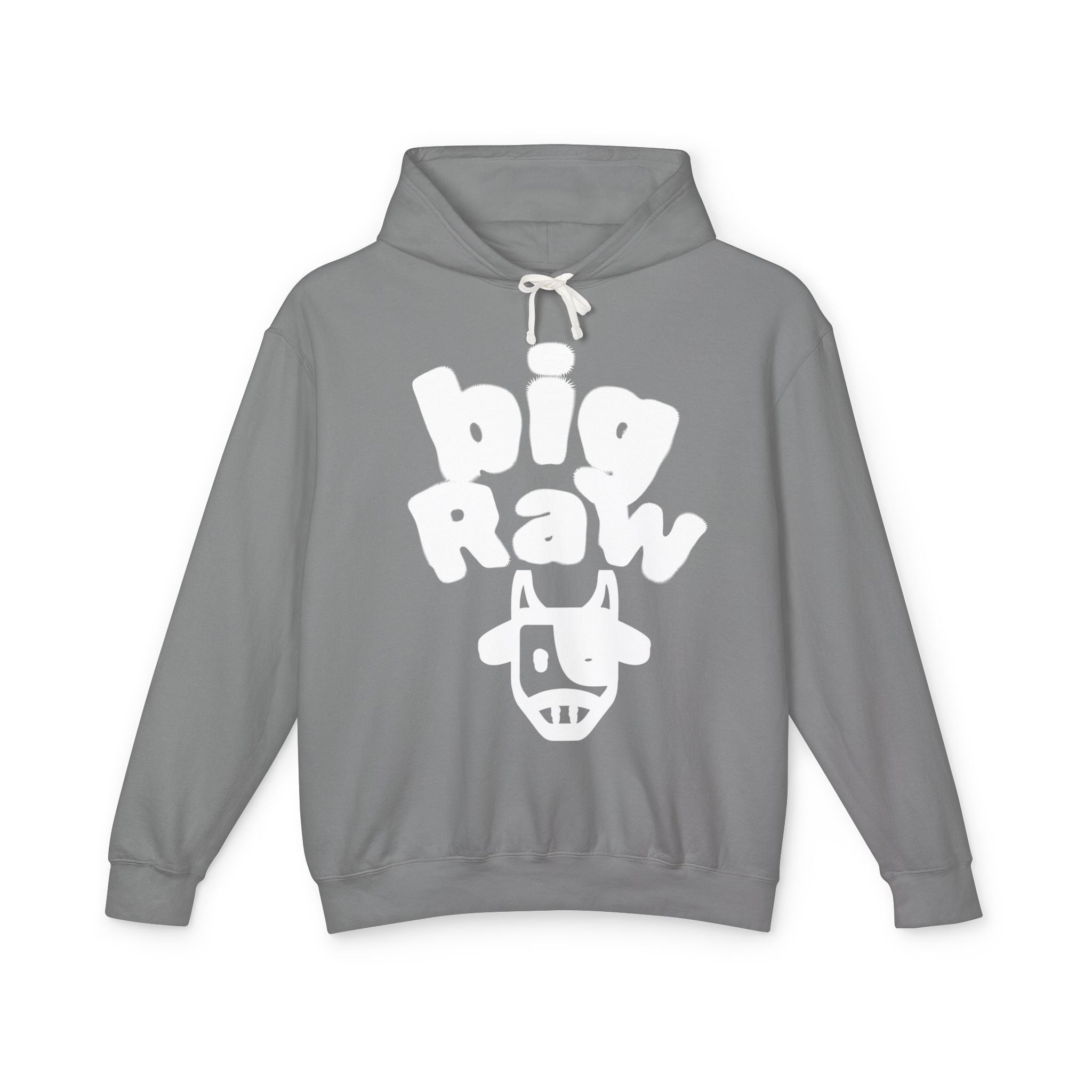Big Raw Unisex Lightweight Hooded Sweatshirt - Cozy Casual Wear, Perfect for Everyday Use, Gift for Friends, Trendy Hoodie Printify
