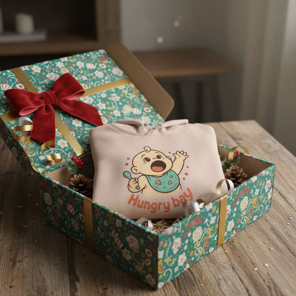 Cute Baby Feeding Hoodie Printify