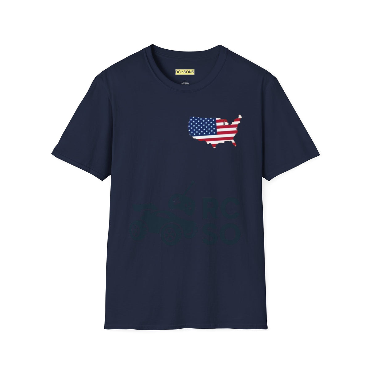 American Flag Tee - Unisex Softstyle T-Shirt for Patriotic Celebrations, 4th of July, Veterans Day, Casualwear, Gift Idea