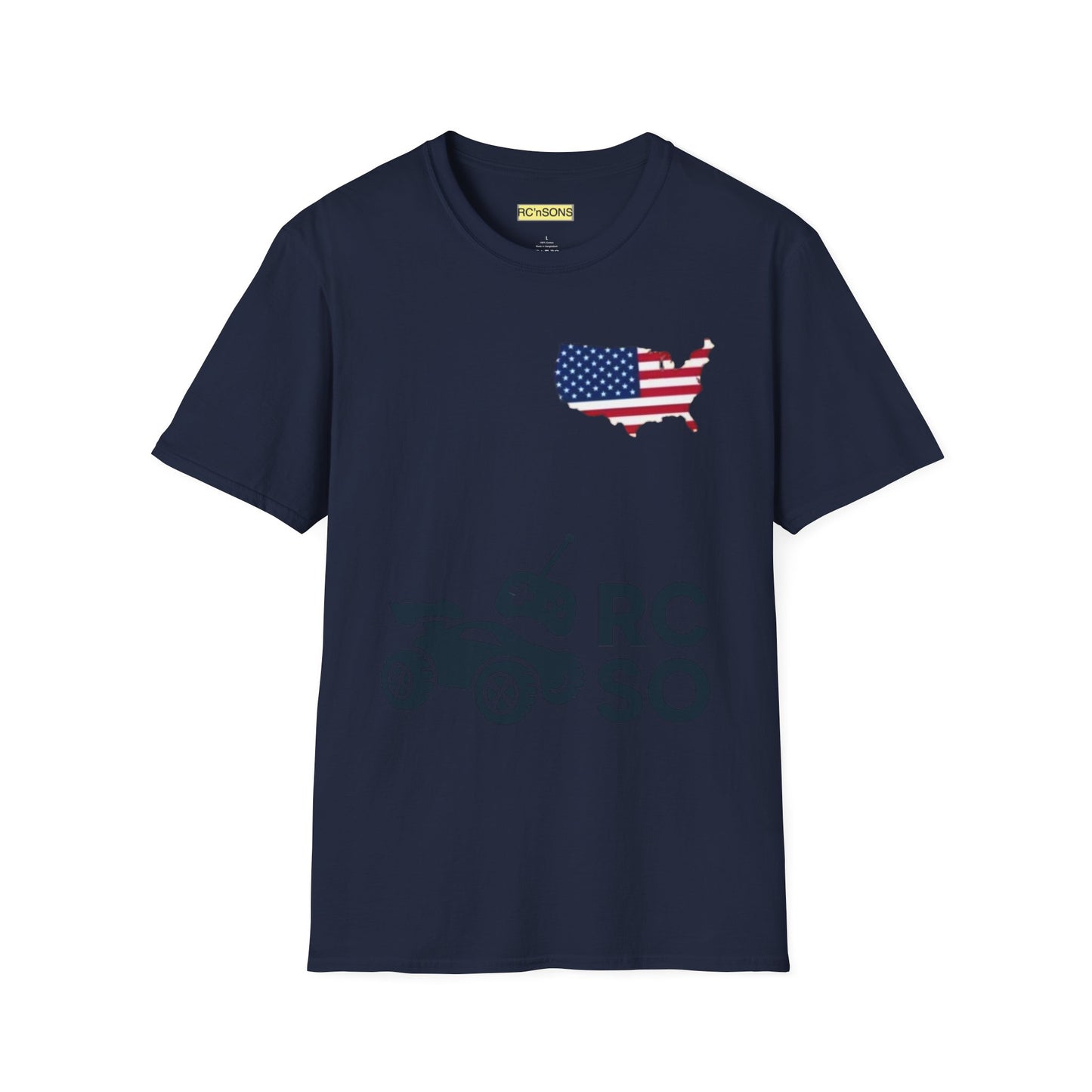 American Flag Tee - Unisex Softstyle T-Shirt for Patriotic Celebrations, 4th of July, Veterans Day, Casualwear, Gift Idea