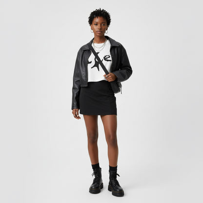 Cropped T-Shirt with 'Love' Design Printify