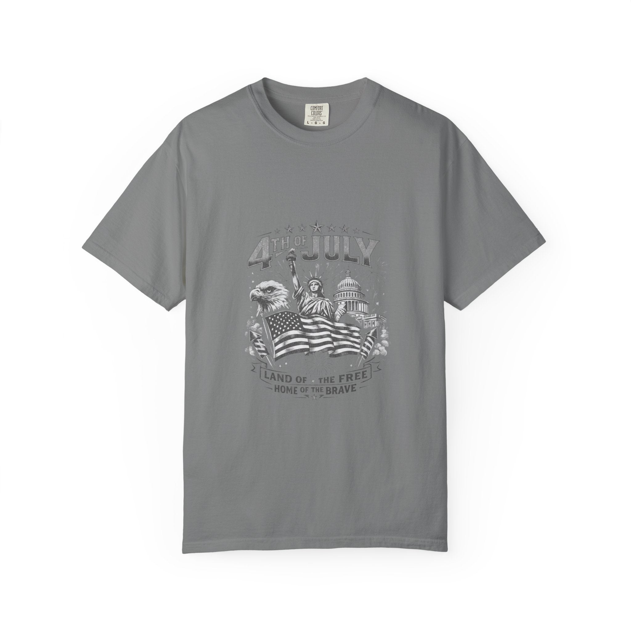 4th of July Patriotic T-Shirt — 'Land of the Free, Home of the Brave'