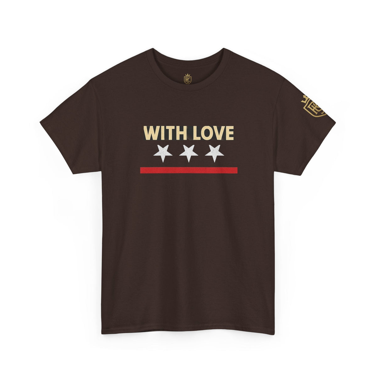 Stylish Unisex Heavy Cotton Tee - 'With Love' Statement Shirt, Casual Wear, Gift for Her, Gift for Him, Everyday Comfort Printify