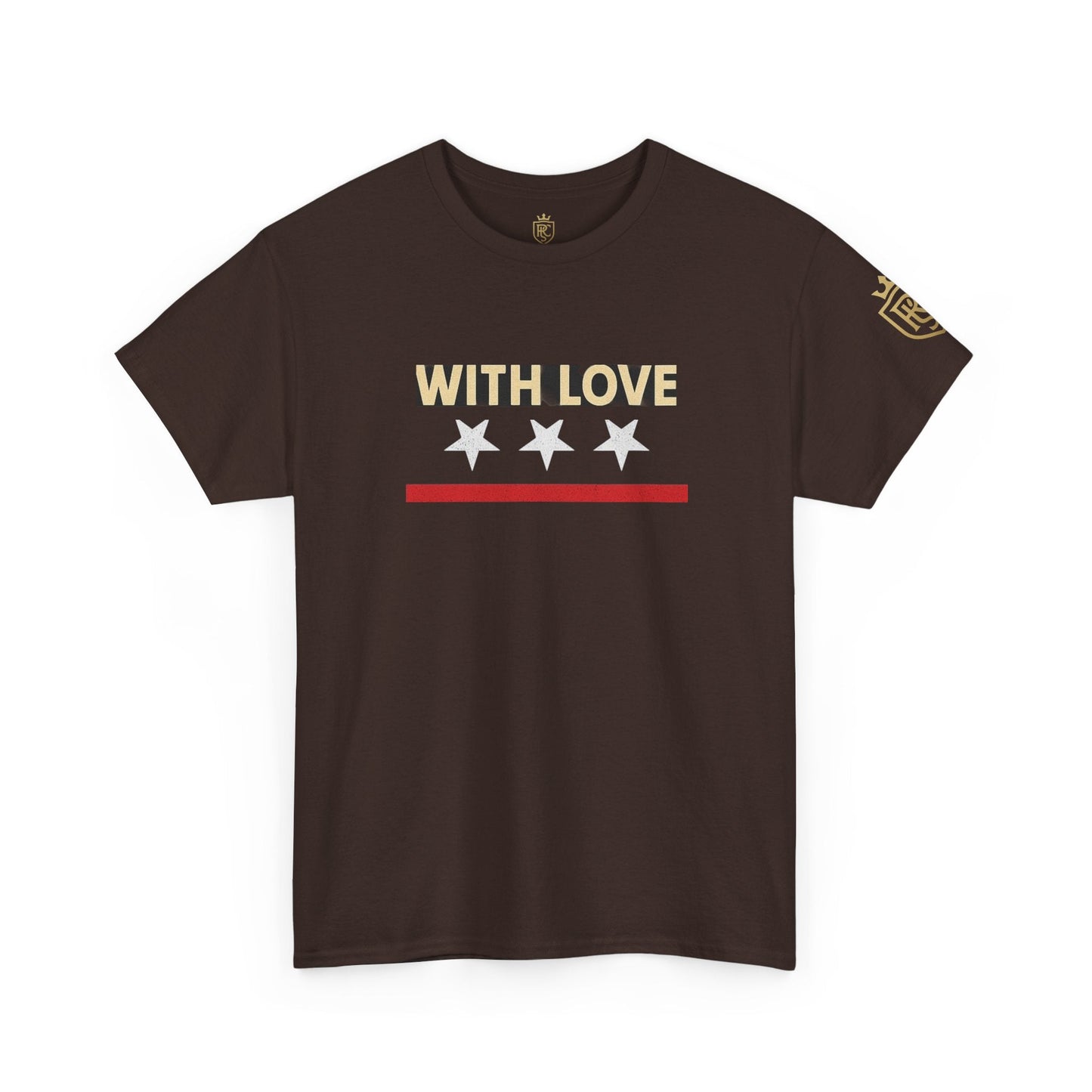 Stylish Unisex Heavy Cotton Tee - 'With Love' Statement Shirt, Casual Wear, Gift for Her, Gift for Him, Everyday Comfort Printify