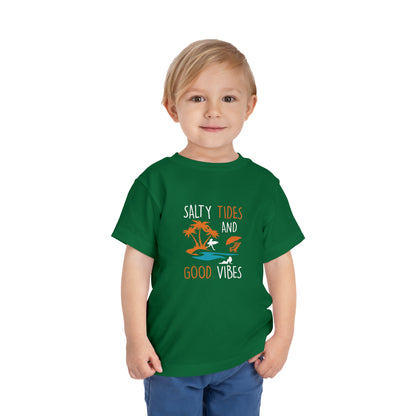 Salty Tides And Good Vibes Toddler Tee