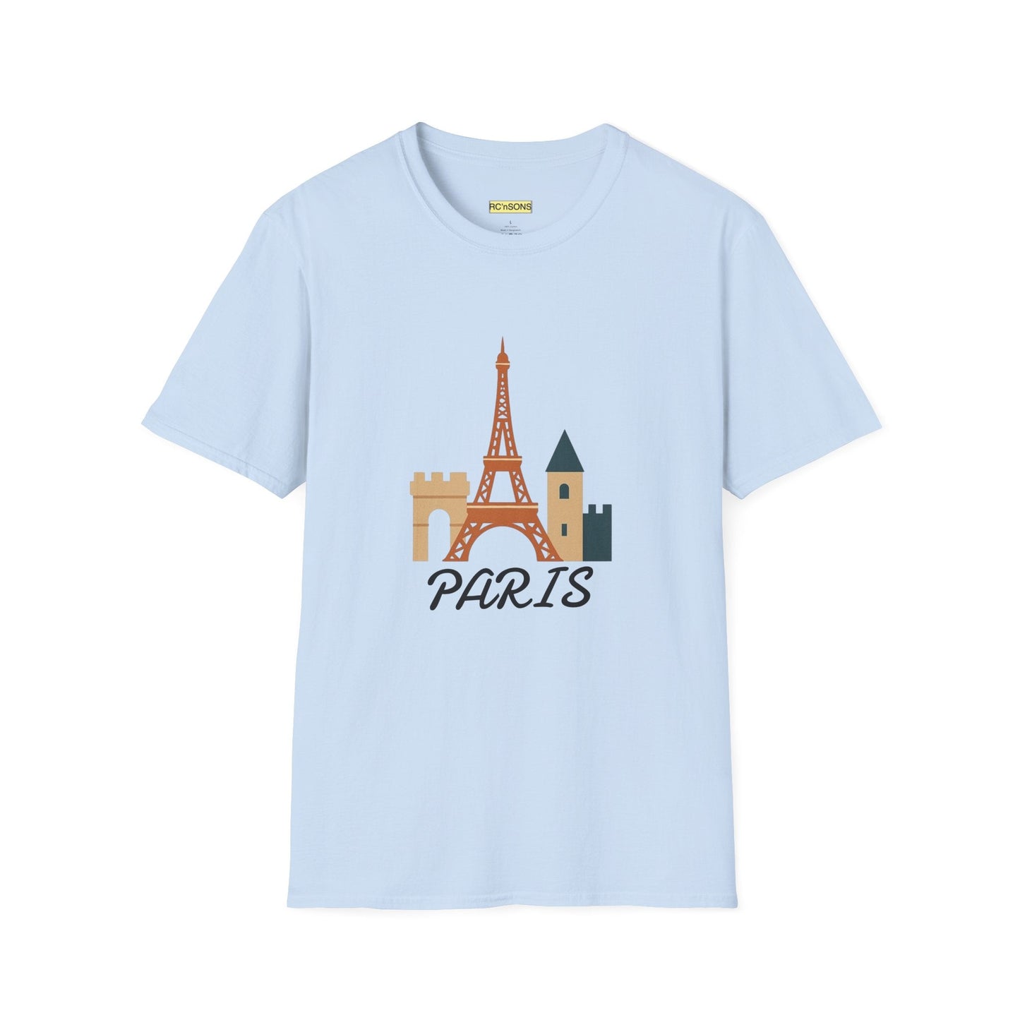 Paris Eiffel Tower Unisex T-Shirt, Travel Shirt, Vacation Tee, Parisian Style Apparel, Souvenir Clothing Printify
