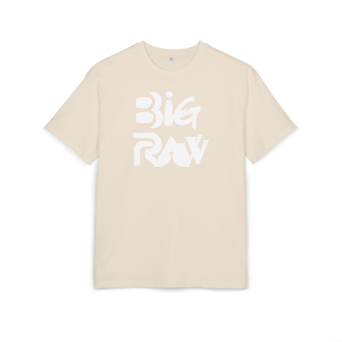 Oversize Tee Big Raw Print Unisex Heavy T-Shirt Printify