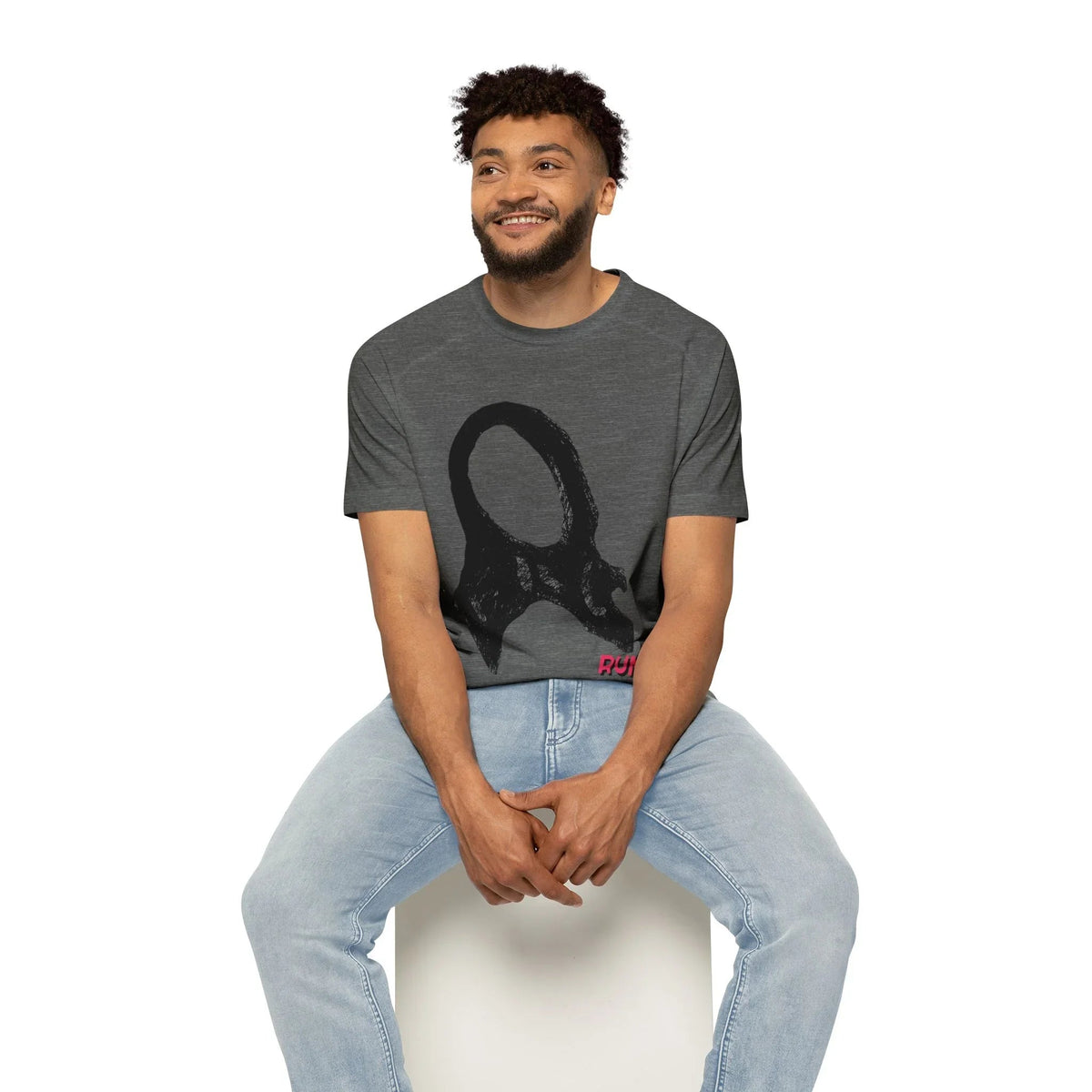 Men's Raglan T-Shirt with Frc Art Run Design Printify