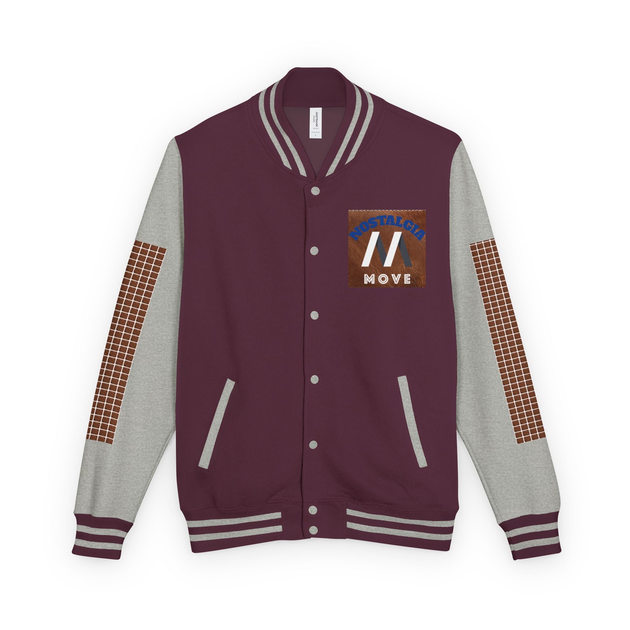 Vintage-Inspired Heavyweight Letterman Jacket, Unisex Varsity Jacket, Retro College Apparel, Perfect for Game Day, Nostalgia Move Style Printify