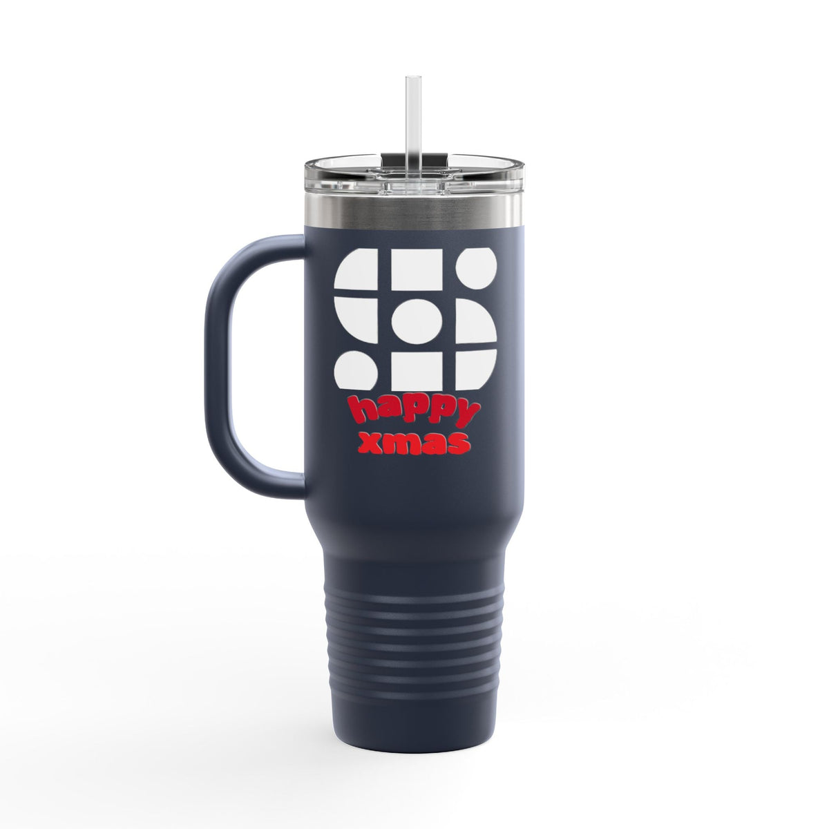 Travel Mug - 'Happy Xmas' Design Printify