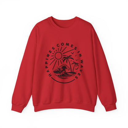 Le bonheur vient par vagues Sweatshirt 