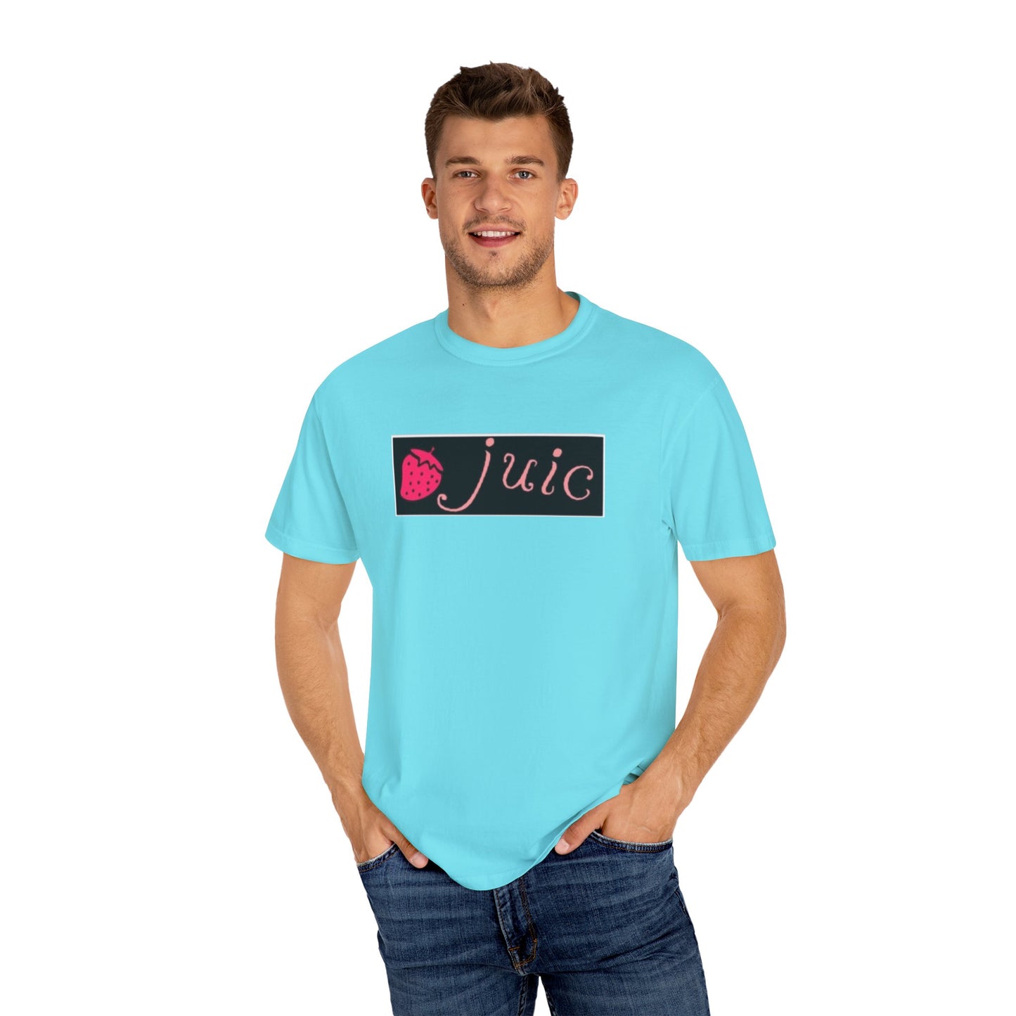 Strawberry JUIC Unisex T-Shirt, Cute Graphic Tee, Summer Apparel, Gift for Fruit Lovers, Trendy Fashion, Casual Wear