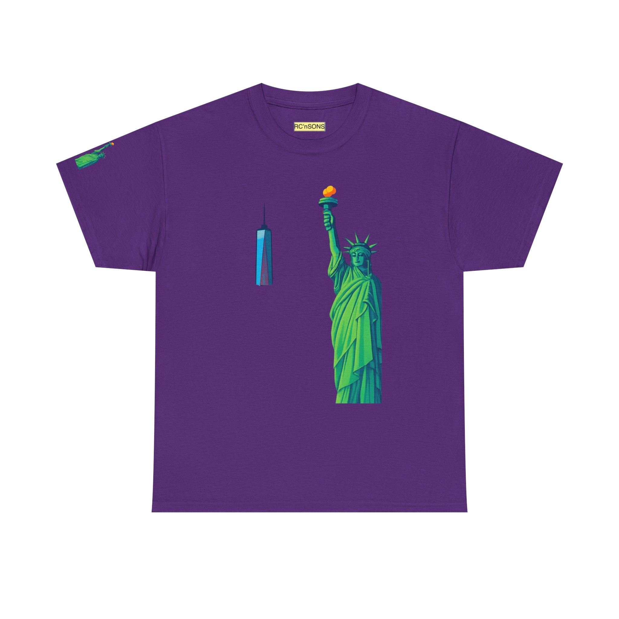 Statue of Liberty Tee, Unisex Heavy Cotton Tee, Graphic T-Shirt, Vintage Style Shirt, Gift for Freedom Lovers, New York Pride Printify