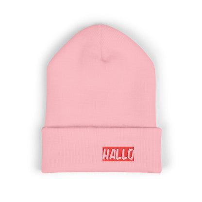 Beanie Hat - Hallo Embroidered Design