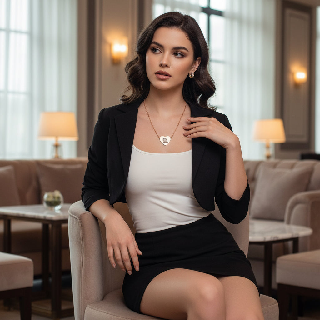 Personalized Heart Necklace, Thoughtful Gift for Love, Friendship, Anniversary, or Special Occasions Printify