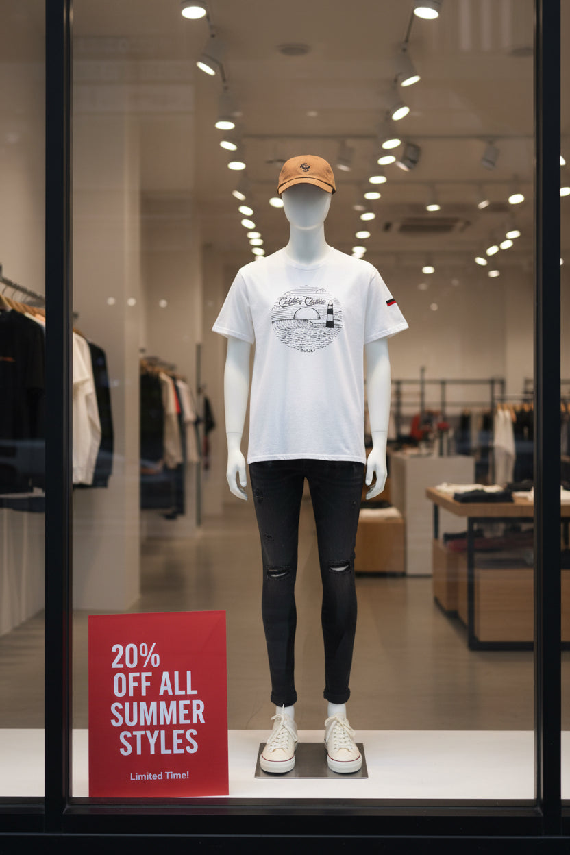 Sunset Lighthouse T-Shirt — "Cobbler Classic"