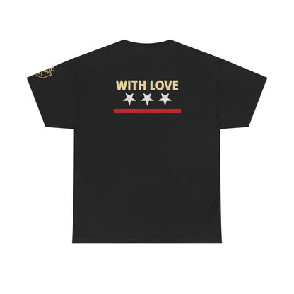 Stylish Unisex Heavy Cotton Tee - 'With Love' Statement Shirt, Casual Wear, Gift for Her, Gift for Him, Everyday Comfort Printify